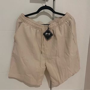 Men’s Beige Knitted Waffle Drawstring Shorts Size Large NWT